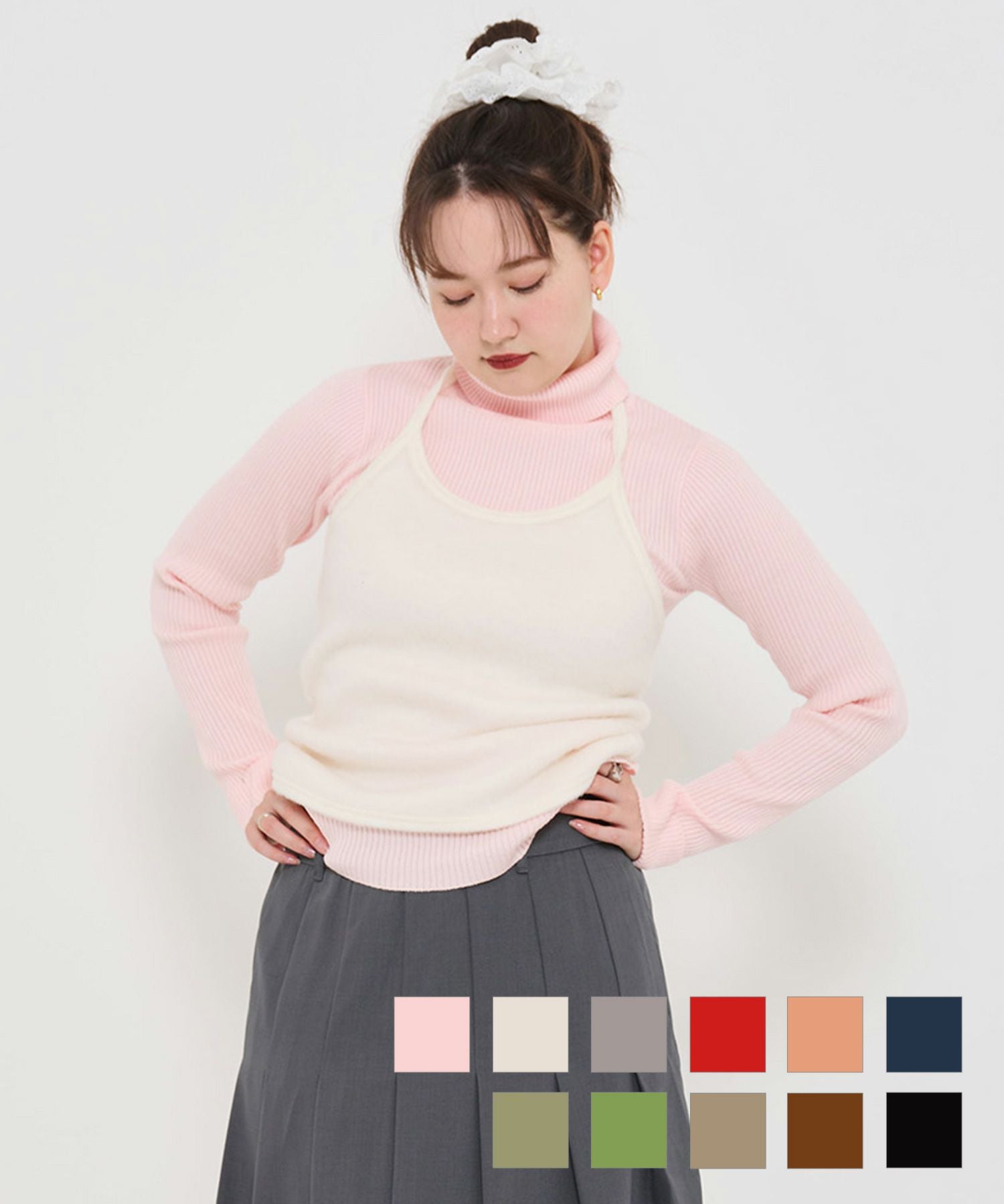 Special-Price-SALE アンチピリング リブタートルニット TINA：JOJUN