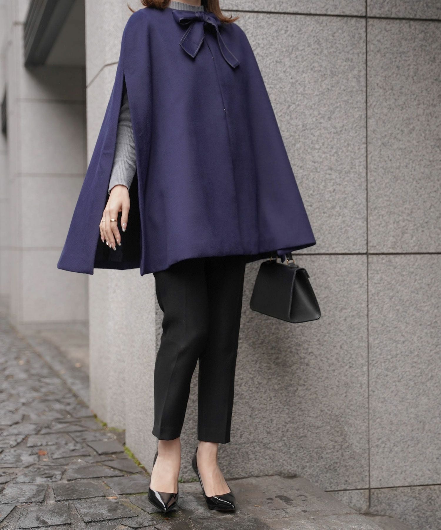 ウールライク ケープ コート HUIT 全3色｜hit131-0014【4】 - コート