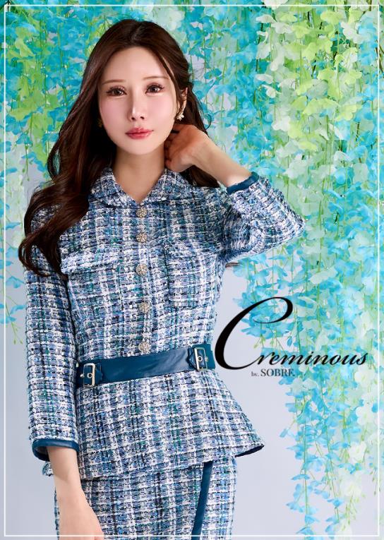 Creminous》セットアップ風カラーツイードワンピース | キャバドレス