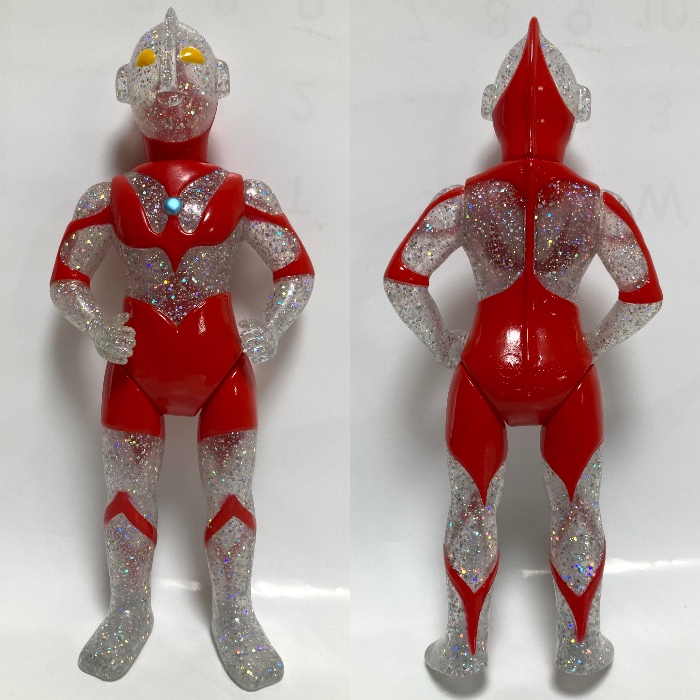 マルサン ゼットン 350 クリアレッド ラメ ソフビ フィギュアマルサン