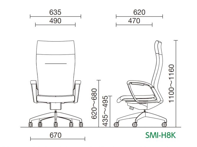 doku103 yp サミットチェア ノーリツ SMI-H8K ハイバック SMI-H8K