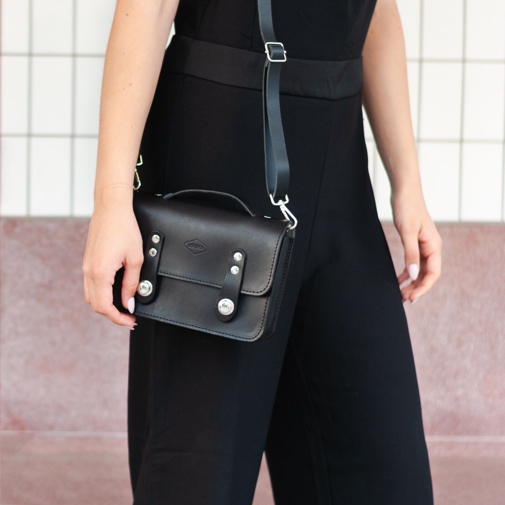 Mini briefcase - Women's Leather Shoulder Bag – Souma Leather