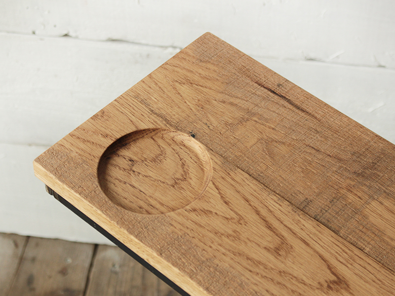 ≪サイドテーブル≫【F サイドテーブル/アイアン×無垢木3タイプ