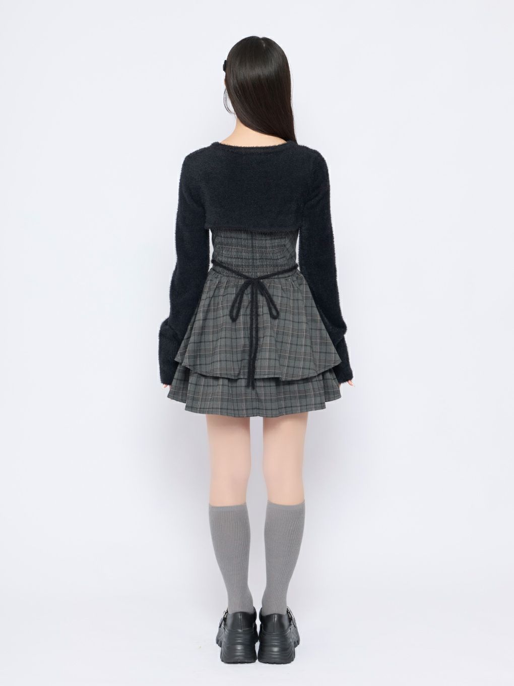 BUBBLES】オープンネックギャザーワンピース | sparkling mall online