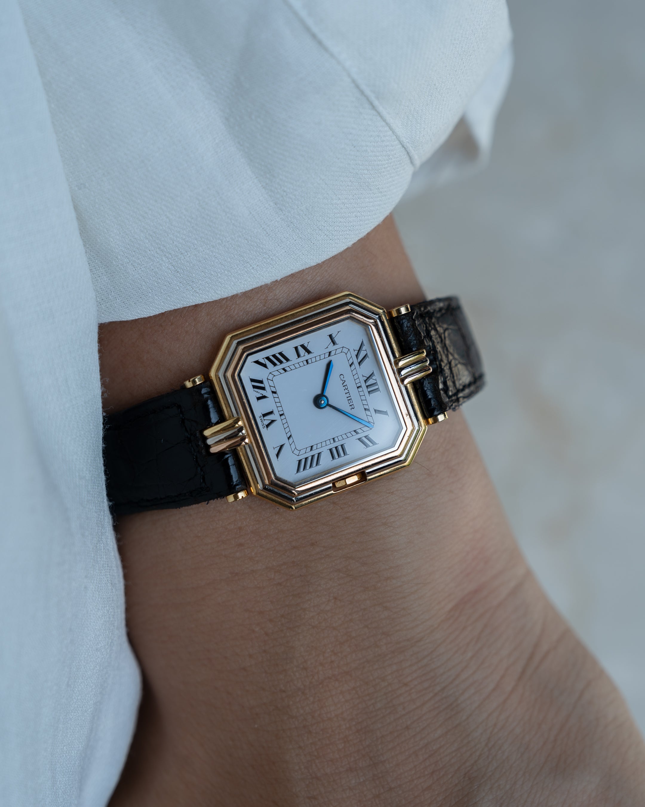 Cartier Ceinture Trinity in Yellow, Rose, White Gold- LM size, box