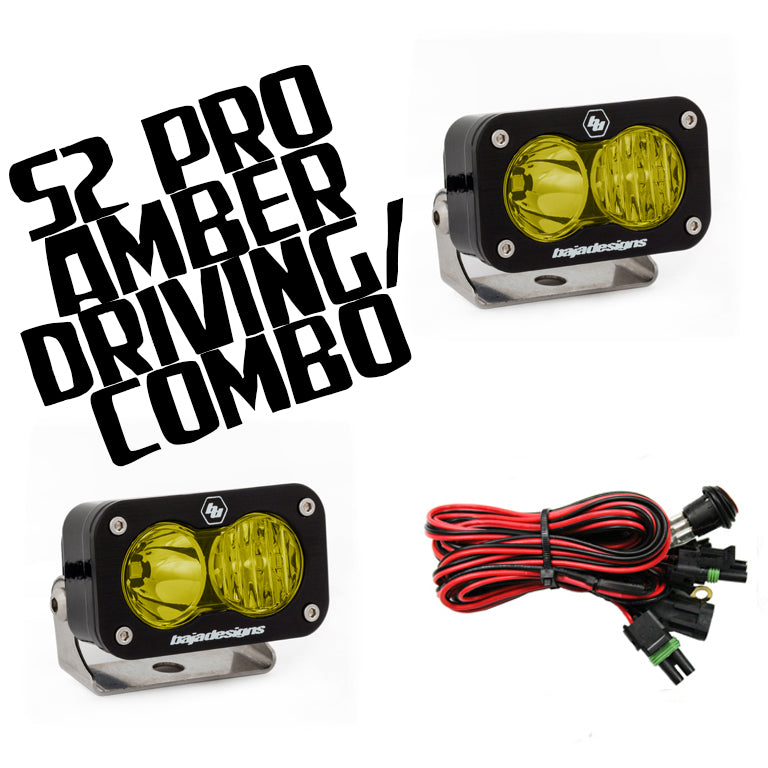 Baja Designs S2 Pro LED Lights (Set of 2) - Powerful Off-Road