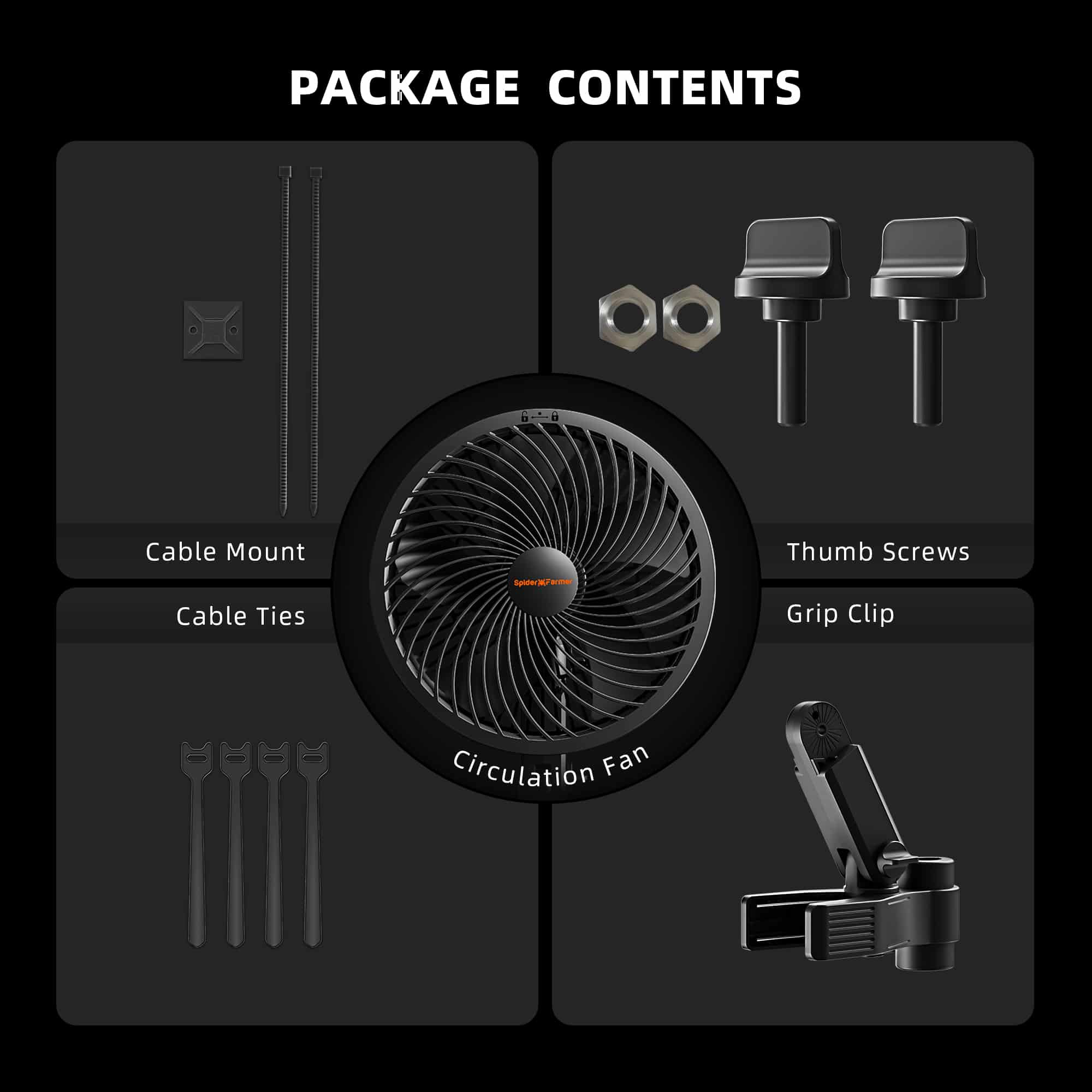 Pre-order | Spider Farmer®6-Inch Grow Tent Clip Fan EC Motor, 10