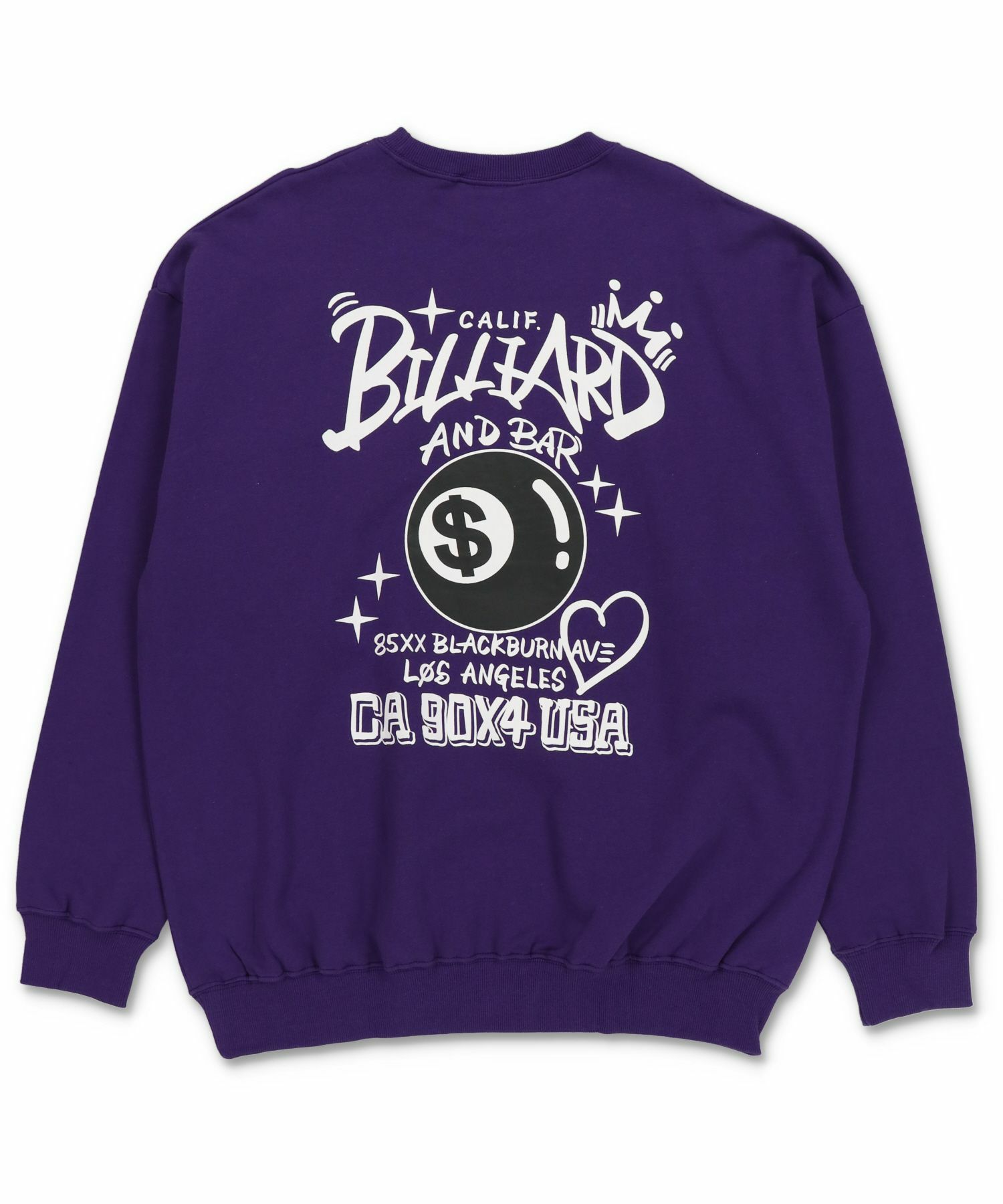 75%OFF】裏起毛バックプリントスウェット/8ボール | SPINNS WEB STORE