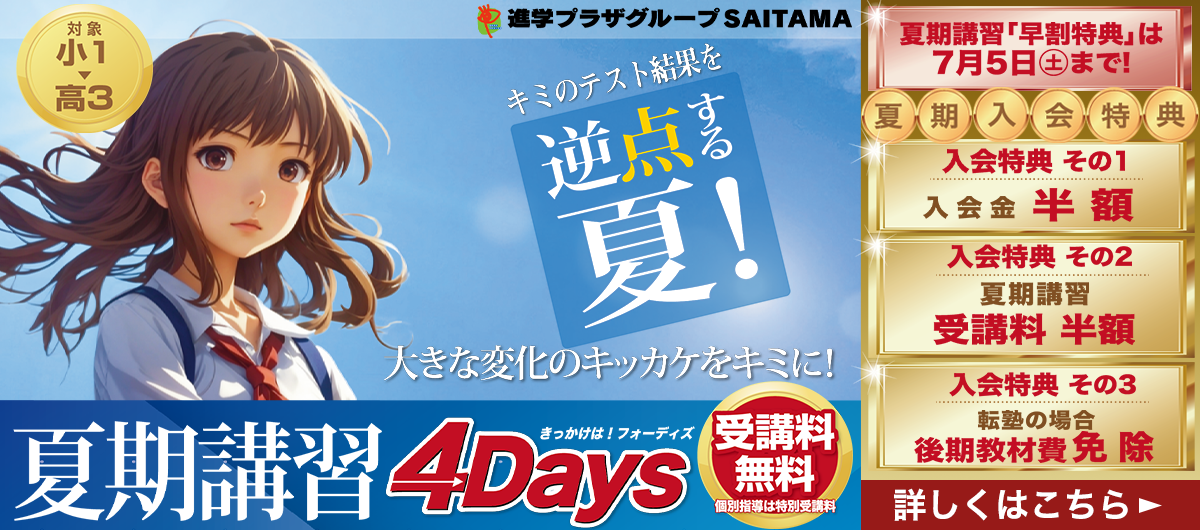 進学プラザグループSAITAMAの夏期講習｜進学プラザグループSAITAMA