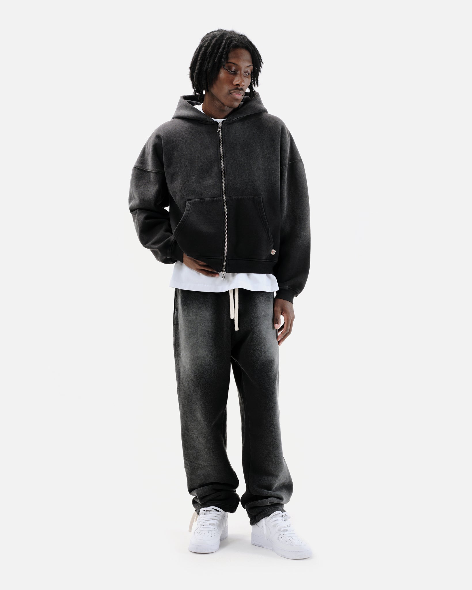 SUN FADE ZIP HOODIE - BLACK – Summit