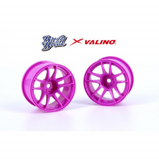 VALINO N820S アルミホイール 26mm パープルアルマイト OFF+7 2pcs [BB