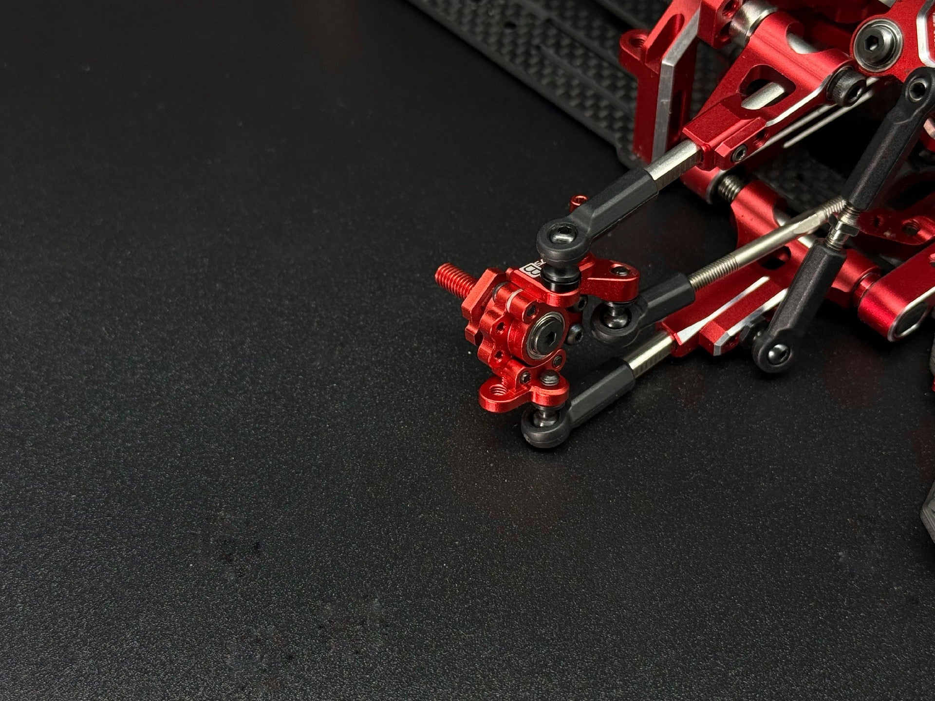 Steering Blocks - RWD Knuckles for 1-10 RC Drift Car (Red Purple