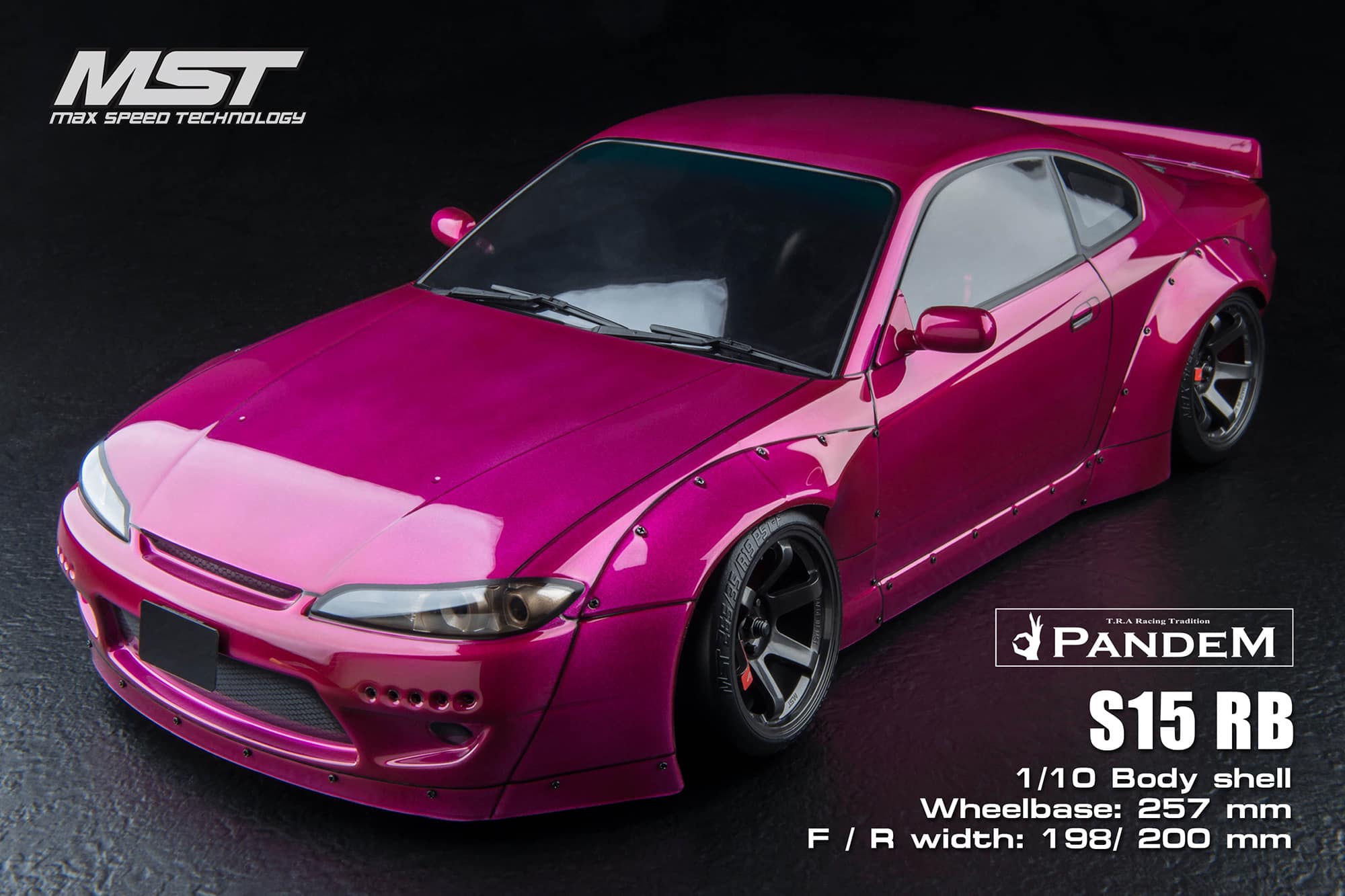 180sx D-MAX Diversion ADVAN One-Via Drift 1-10 Body Set [Yokomo
