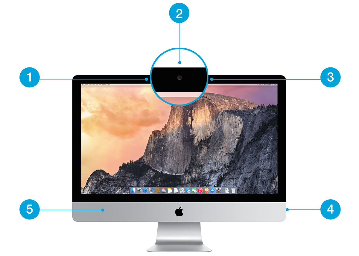 iMac (Late 2012 and later)：外部の機能、ポート、およびコネクタ