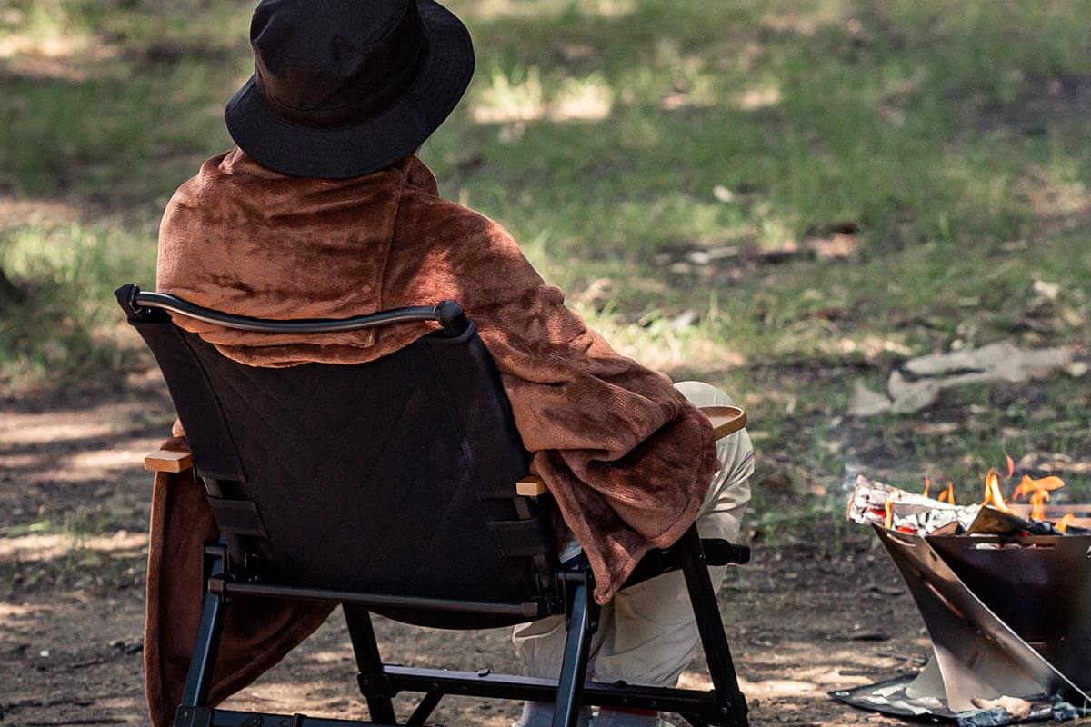 難燃ブランケット ハーフ ひざ掛け 暖かい 毛布 寒さ対策 車中泊【1年