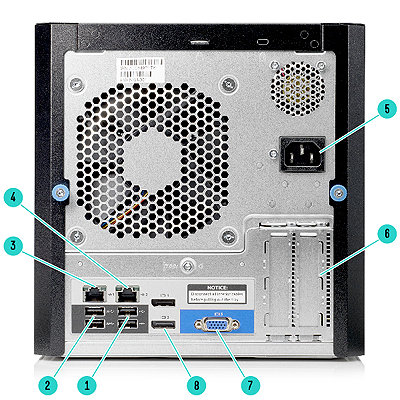 HPE ProLiant MicroServer Gen10 - Identifying Components