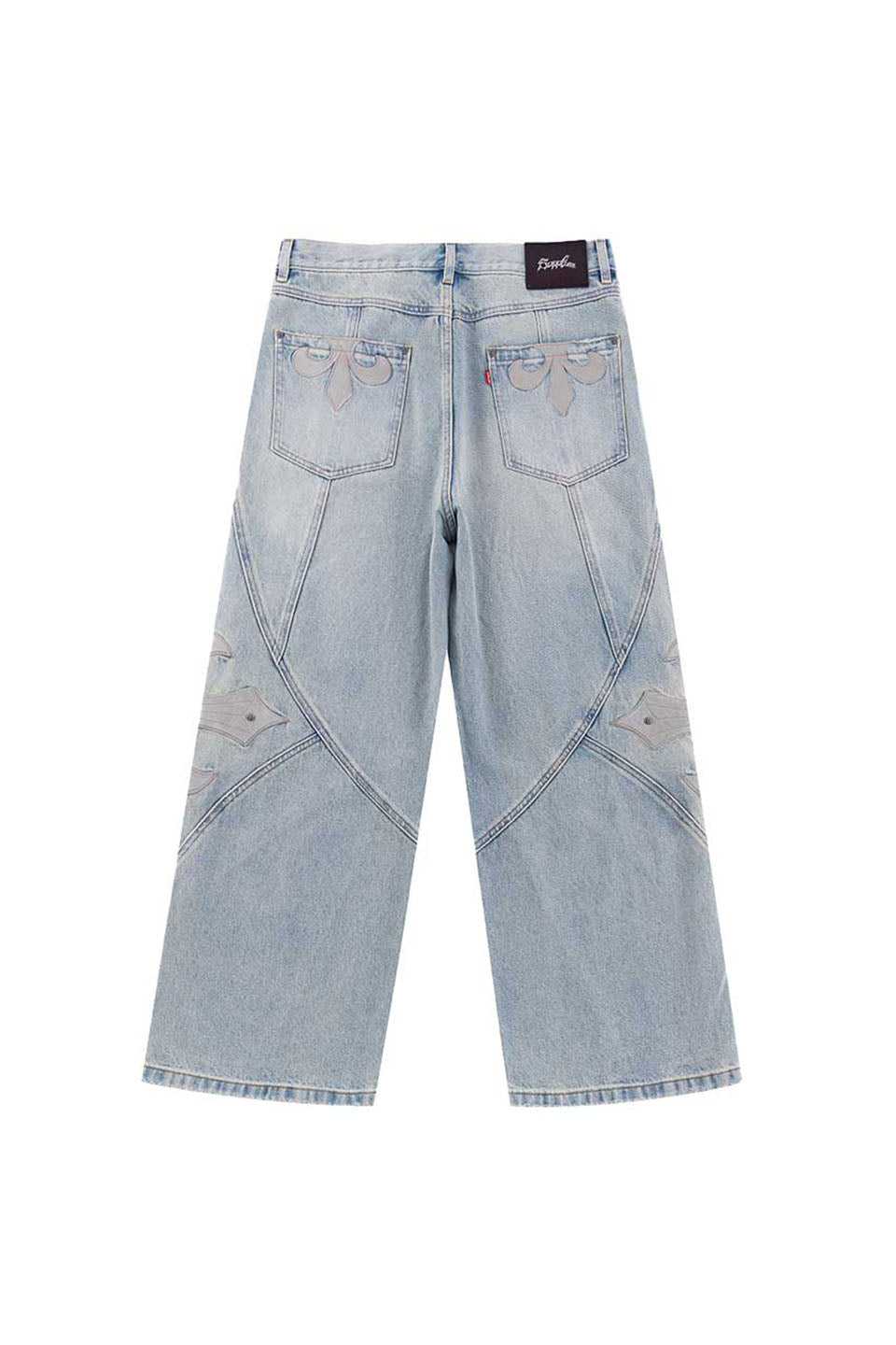 Cross Leather Patch Baggy Denim Pants｜SUPPLIER｜デニムパンツ