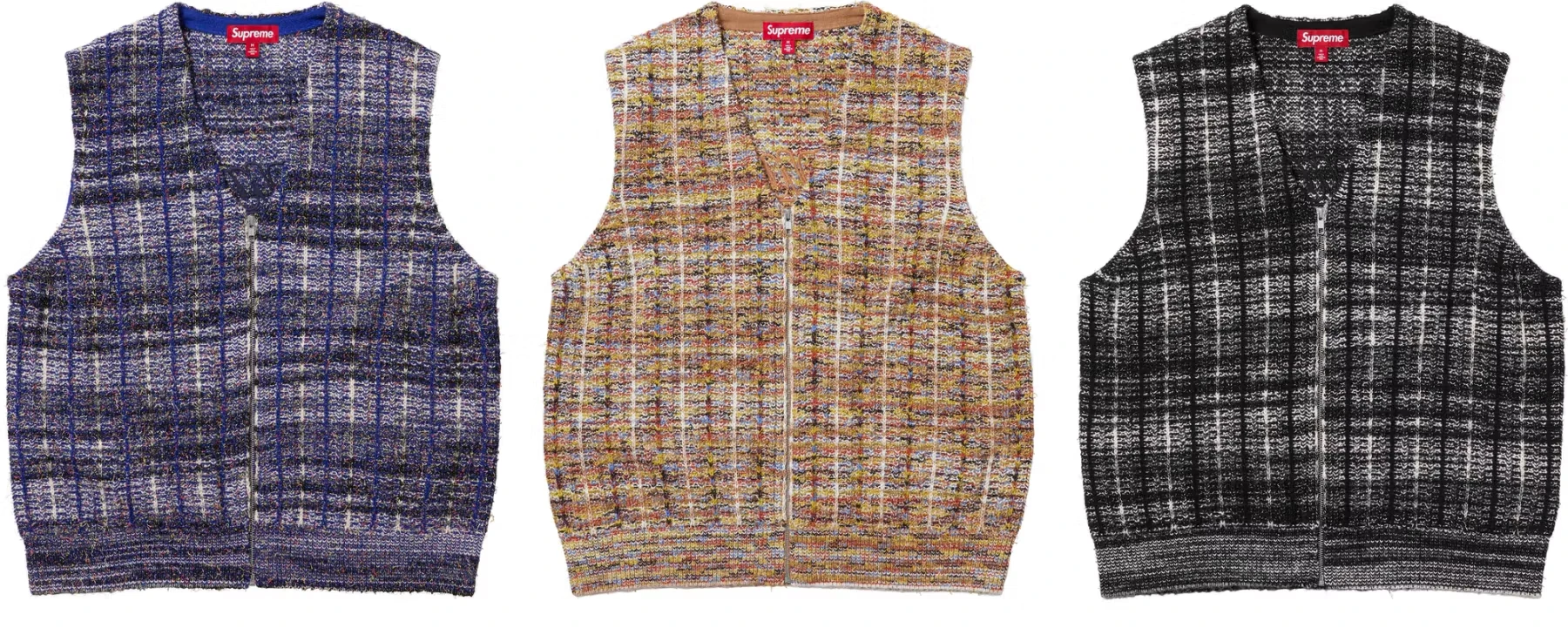 Speckled Zip Up Sweater Vest | Supreme 25ss