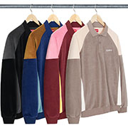 Paneled Velour L/S Polo | Supreme 22fw