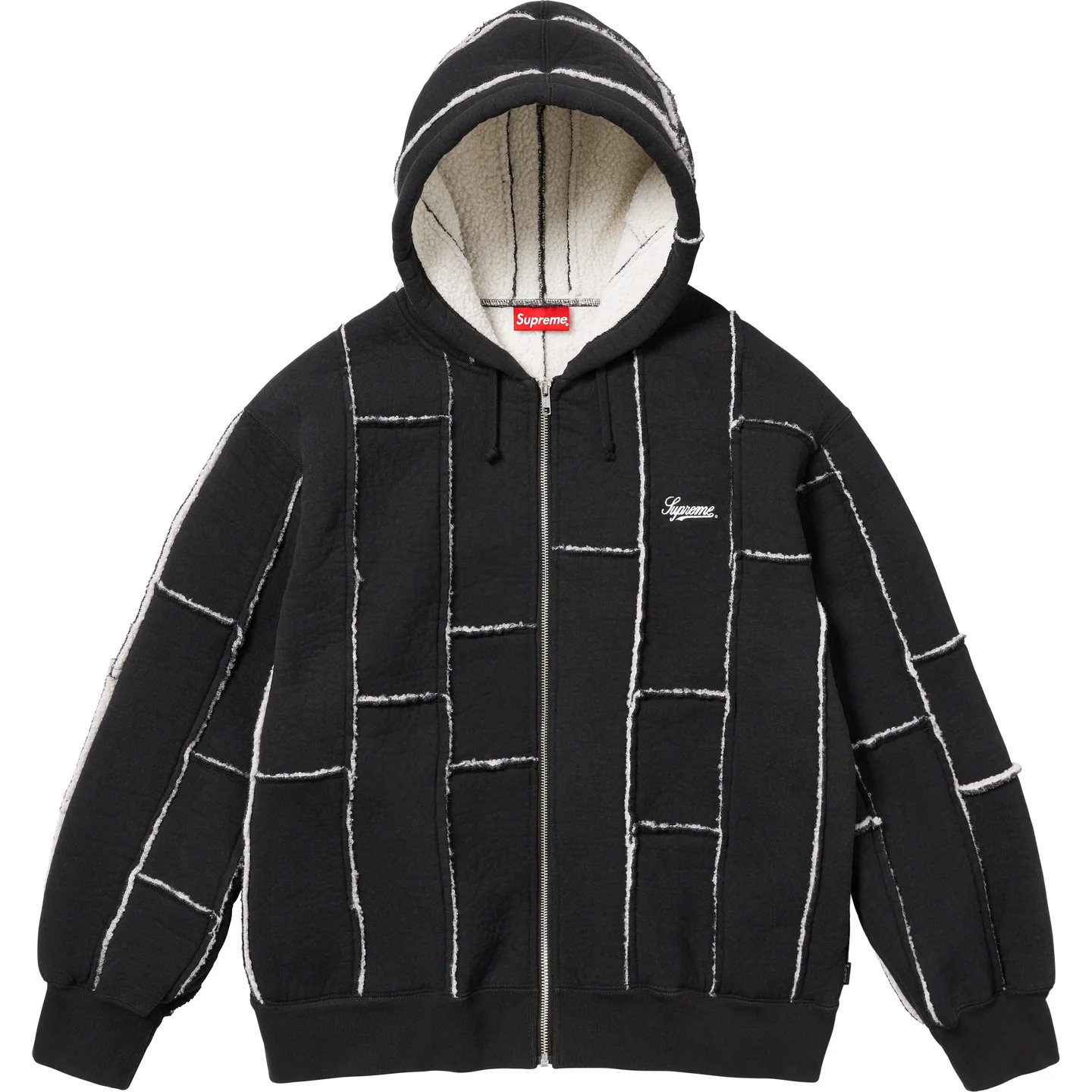 Faux Shearling Zip Up Hooded Sweatshirt | Supreme 23fw