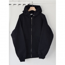 COMOLI / コモリ | コットン吊裏毛 ジップパーカ - Black | 通販