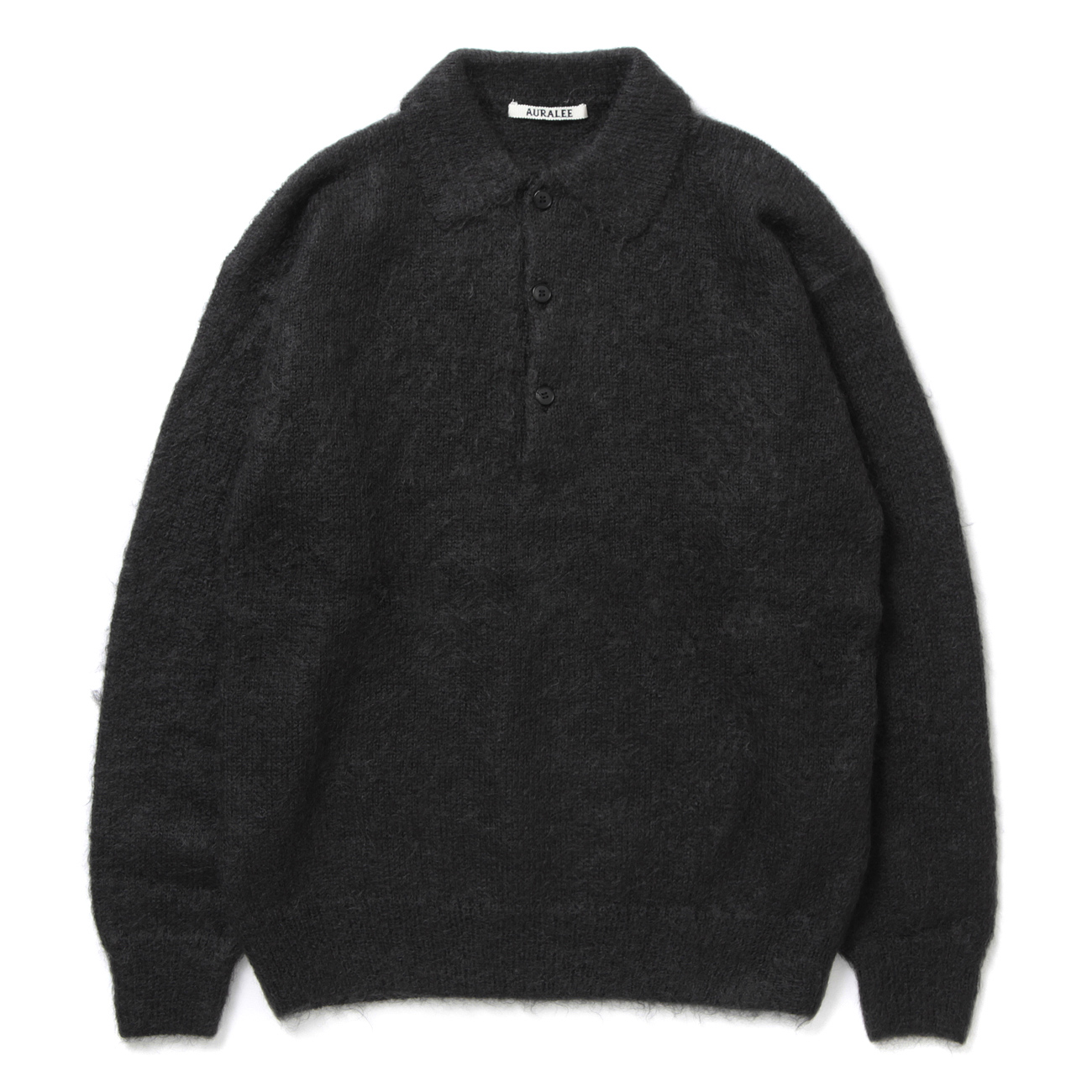 AURALEE / オーラリー | BRUSHED SUPER KID MOHAIR KNIT POLO (メンズ