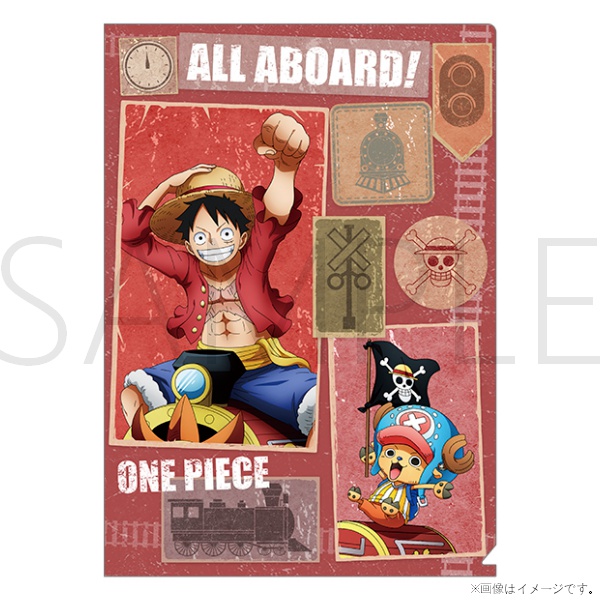 ワンピース】ALL ABOARD！ クリアファイル RED: ステーショナリー