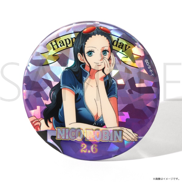 ワンピース】ワンピース HBDイニシャルホログラム缶バッジ[2.6 ニコ