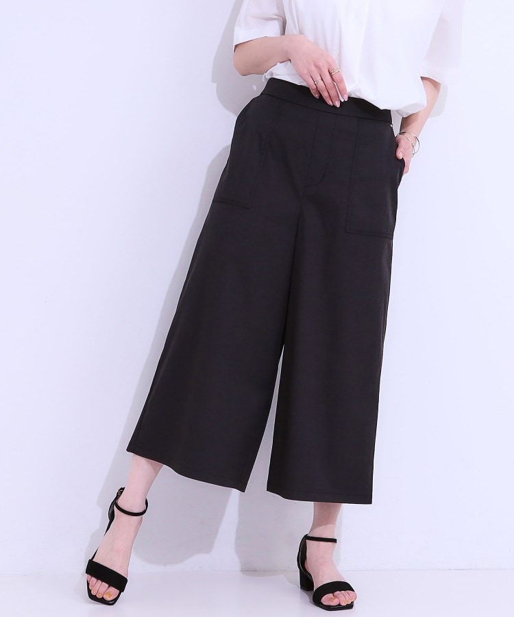 ひんやり/UV】きれいめにもカジュアルにも ベイカーガウチョパンツ（6