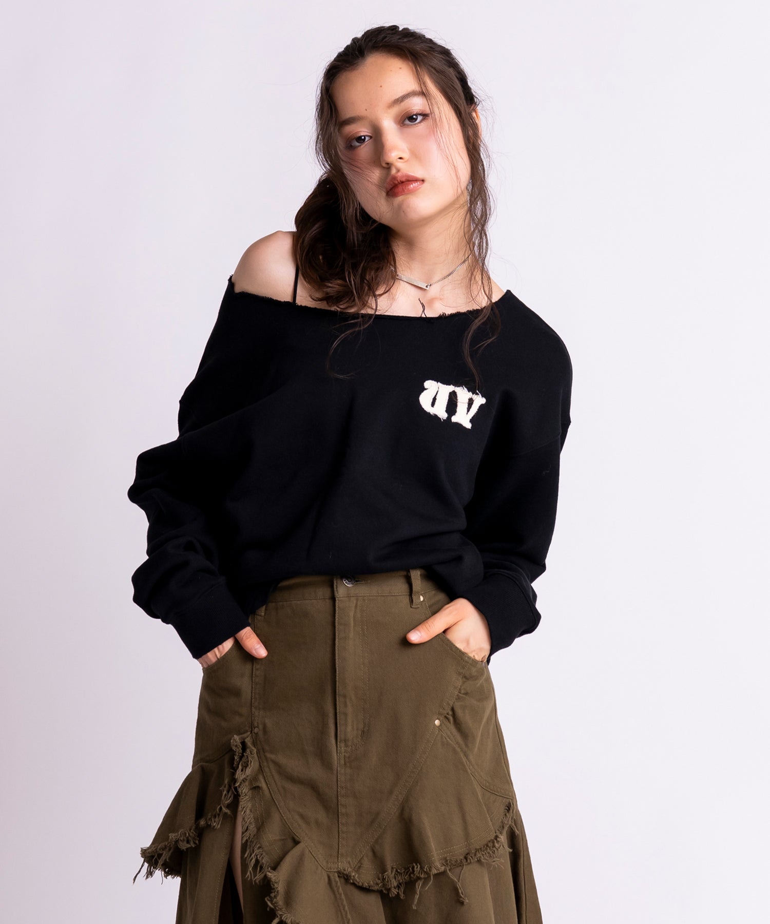 カットオフワンショルダールーズスウェット｜ACLENT（アクレント）