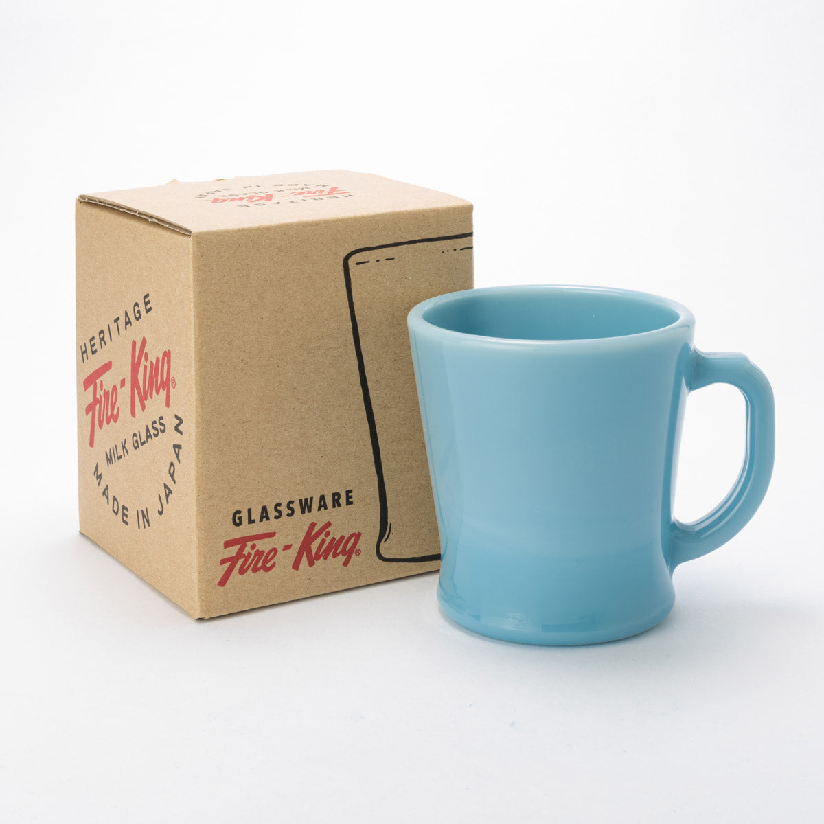 Fire-King Dハンドルマグ ターコイズブルー – Fire-King Japan ONLINE