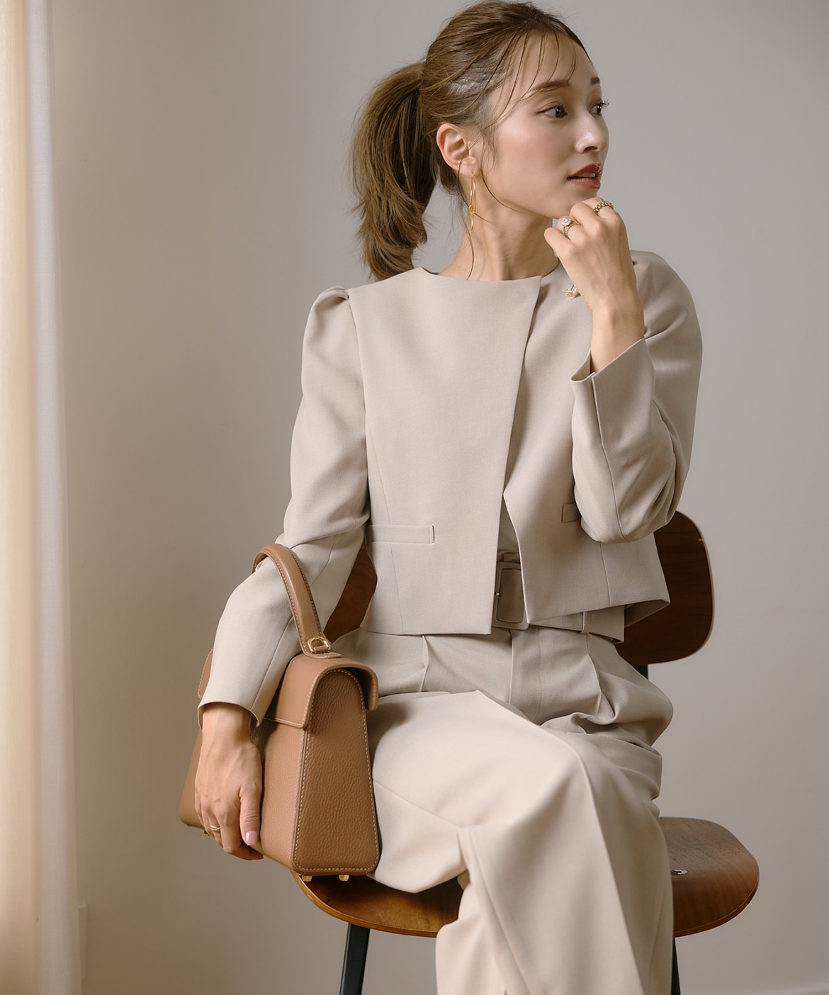 M Maglie le cassetto×吉田理紗》ハイウエストフリルパンツ｜M Maglie