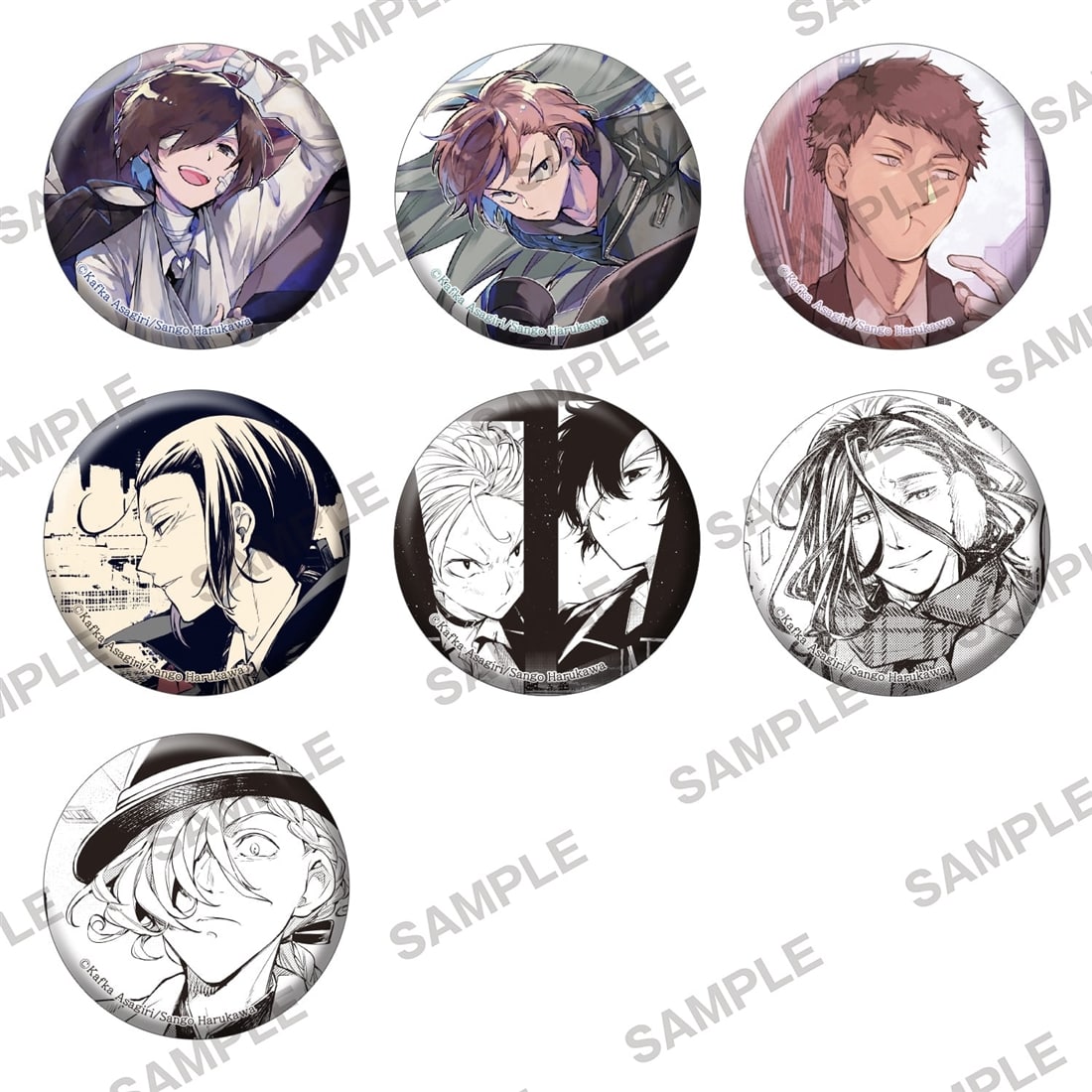 復刻版】『文豪ストレイドッグス』トレーディングホログラム缶バッジ