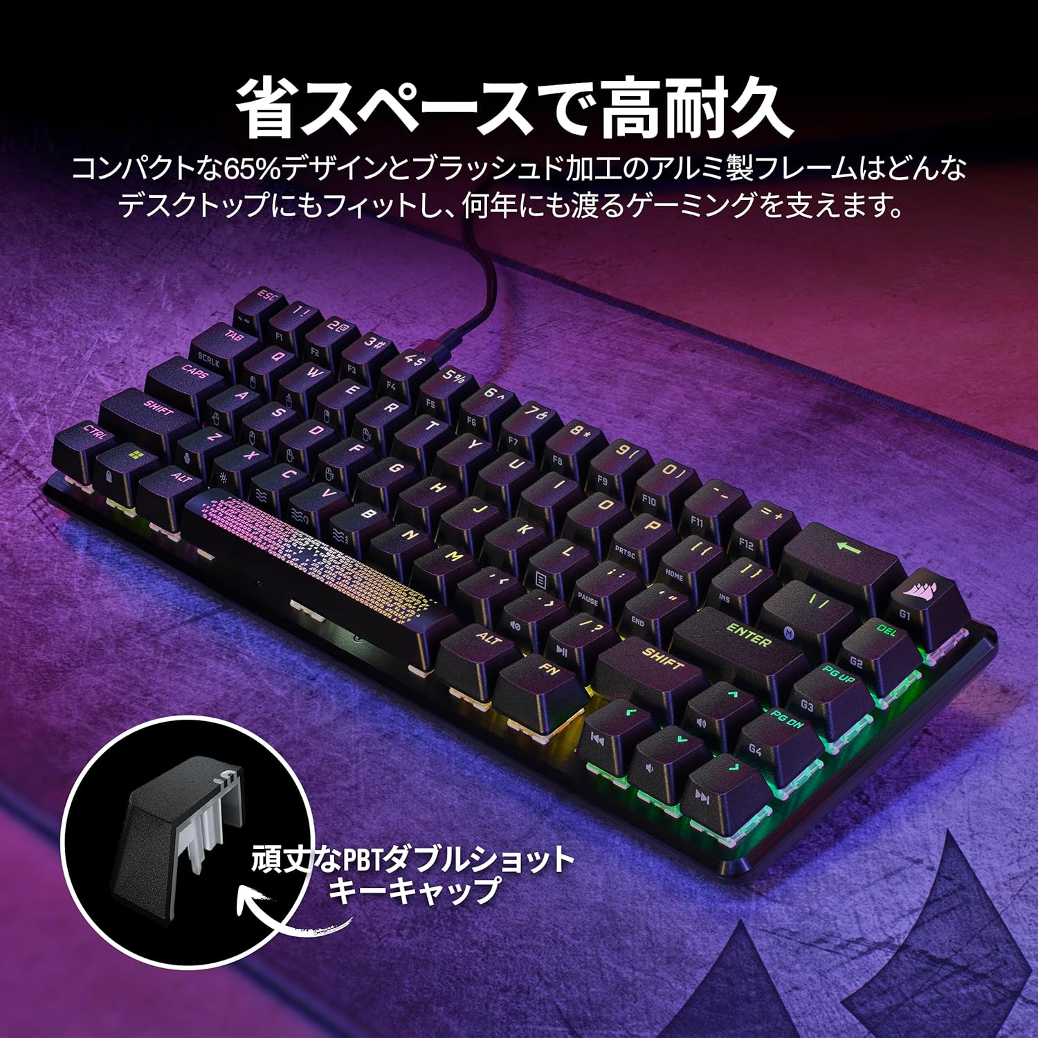 Corsair K65 PRO MINI 日本語配列 かな無し 有線 テンキーレス