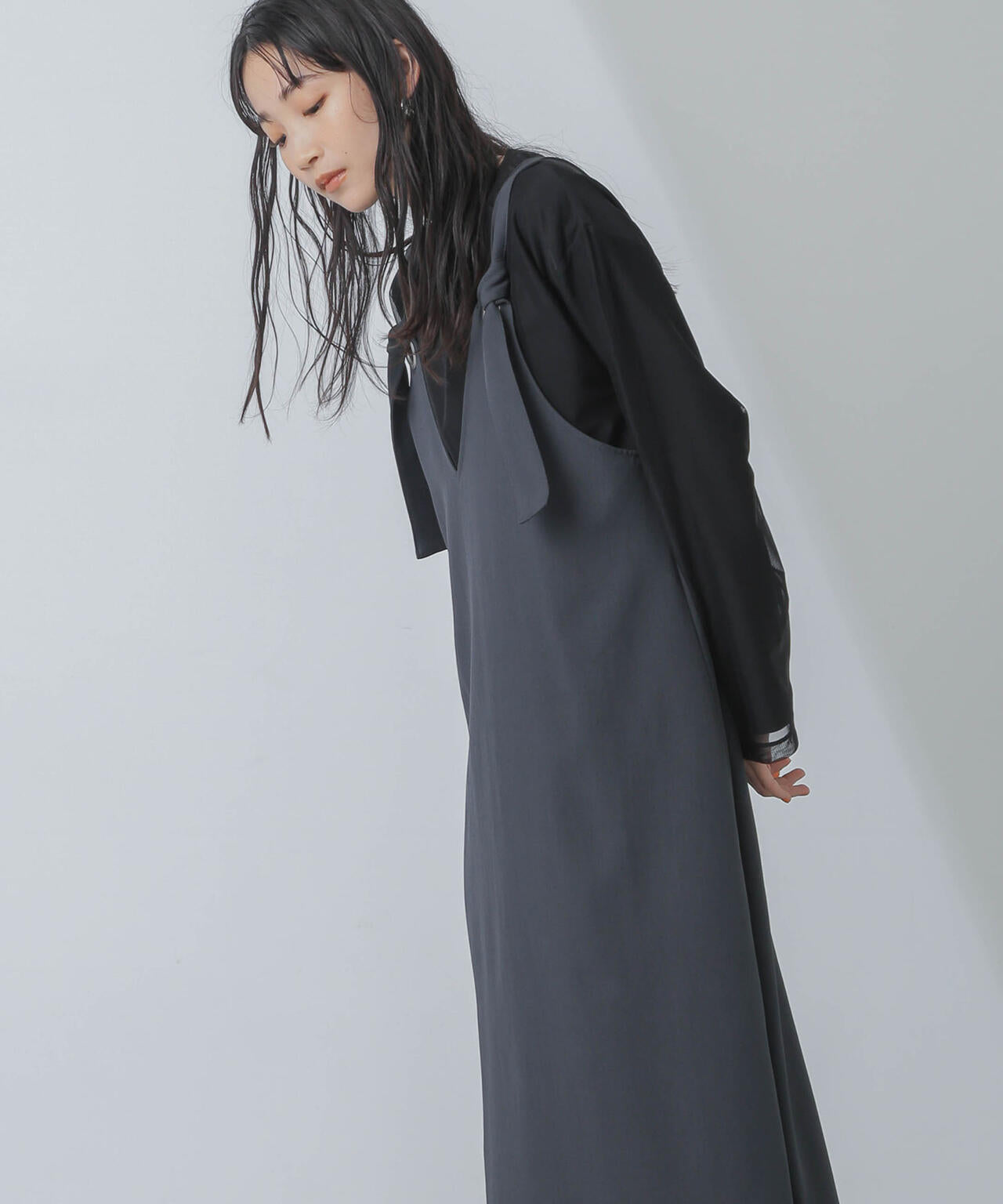 前後2way ベルトストラップ ワンピース