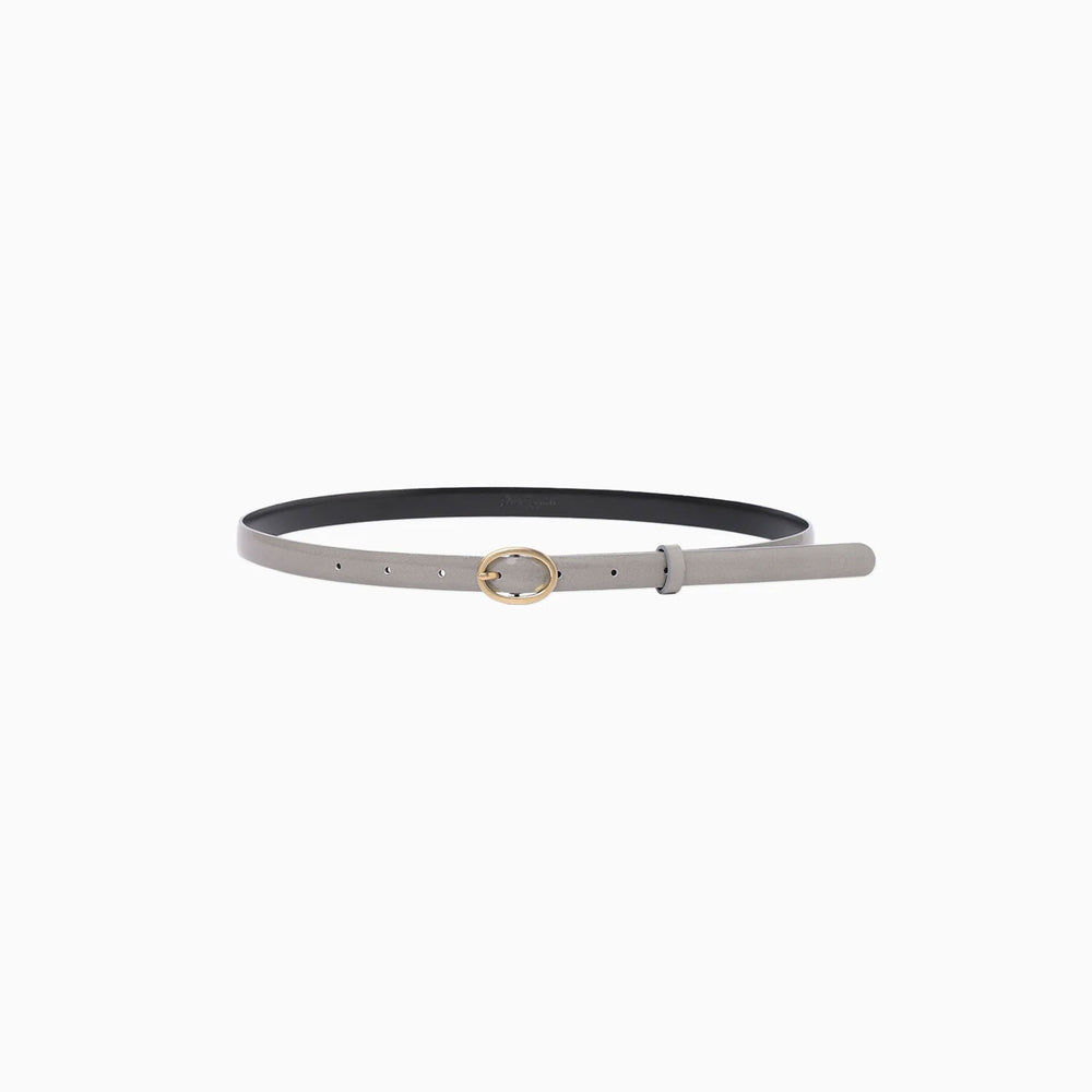 Cow Hide Leather Narrow Belt -GREY- – OBLIGE