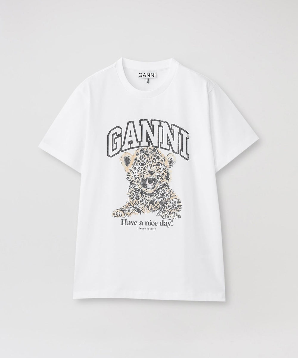 GANNI/ガニー】Tシャツ Basic Jersey Leopard Relaxed T-shirt T4124