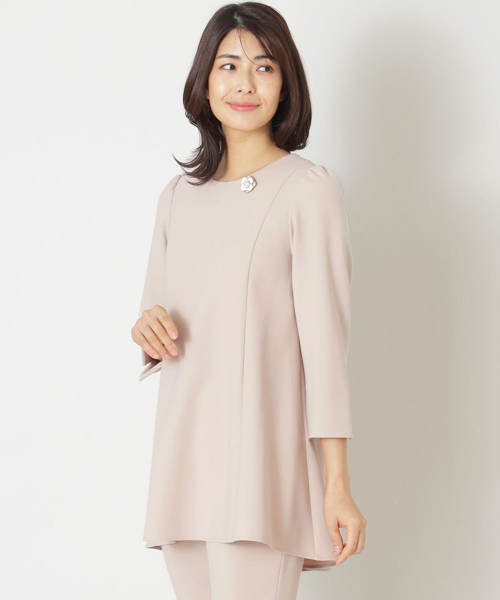ストレッチダブルクロス チュニックブラウス(トップス)｜TO BE CHIC