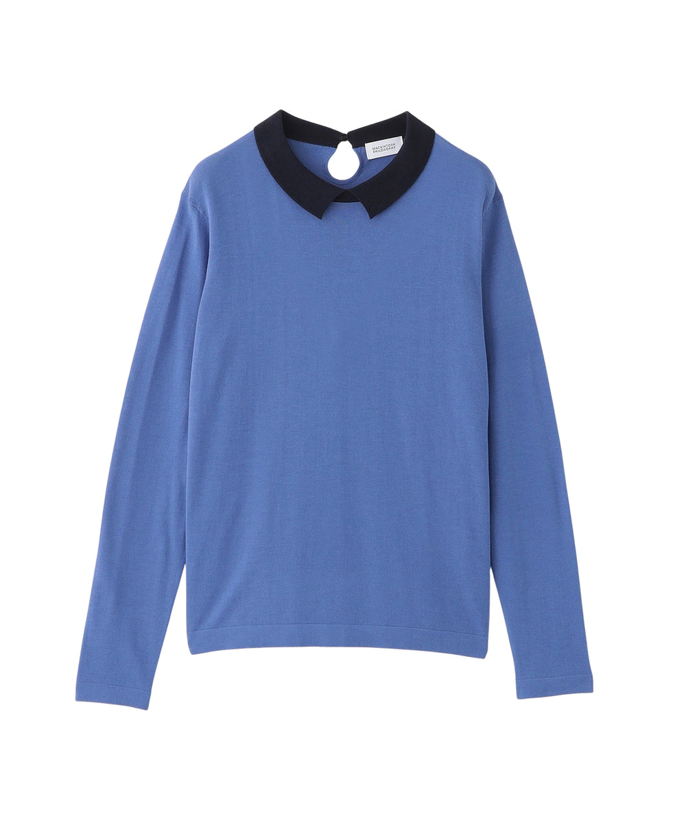 Bicolor Knit Polo（バイカラーニットポロ）】ロングスリーブ(トップス