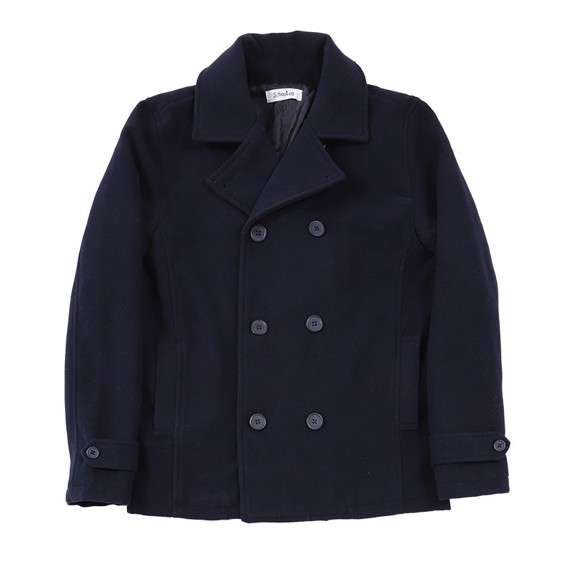 スクールコート 中学生 ピーコート 男子 女子 軽い 黒 紺 M～5L 高校生
