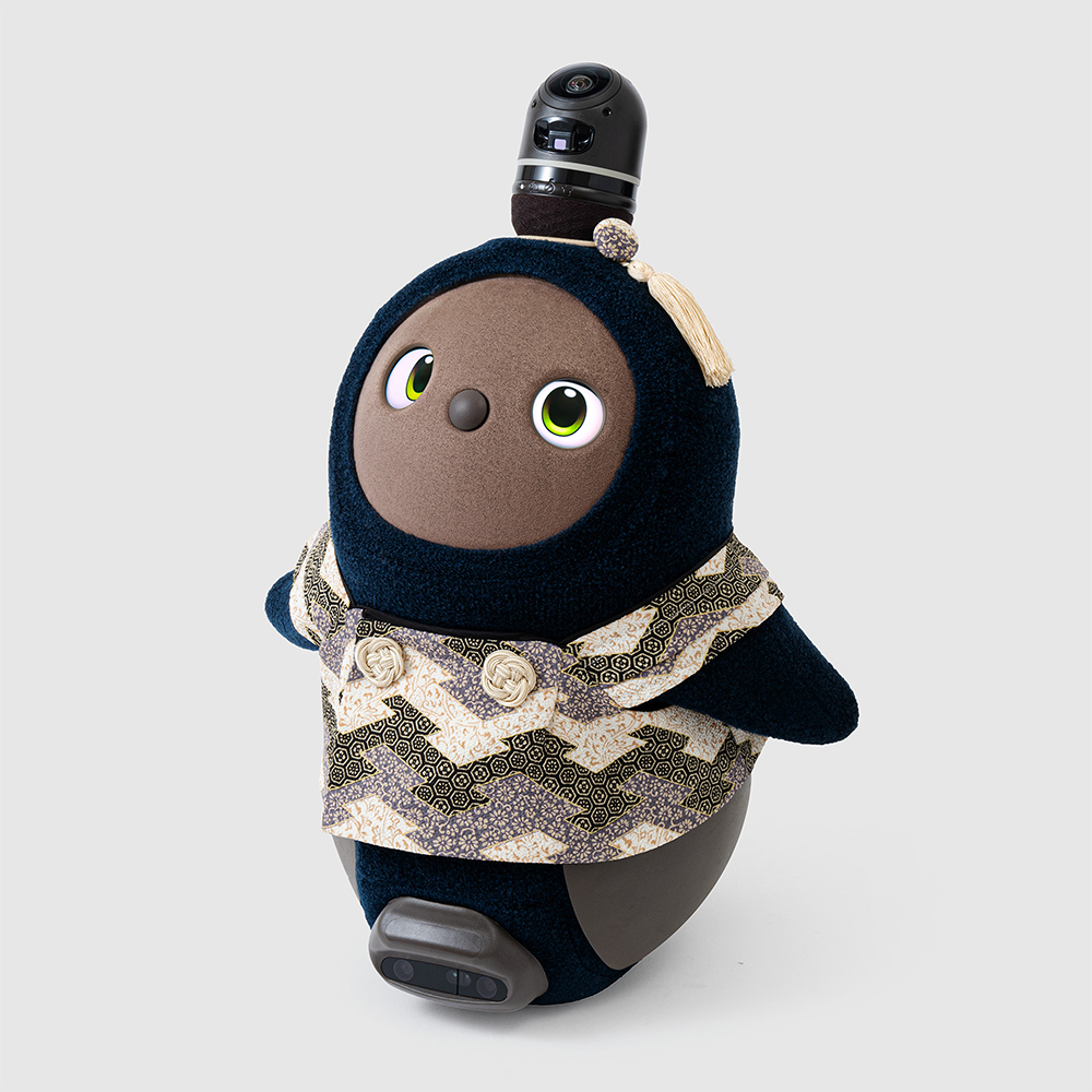 ラボット 服 lovot シルバー龍 羽織 袴 インナー紺色 矢絣｜ラボット