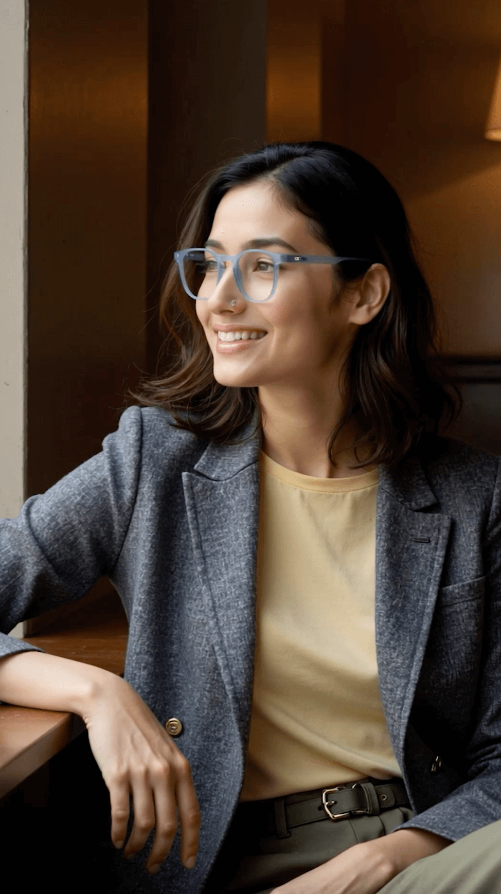 Buy Jade Green Full Rim Square Air Essentials LA E15417-W C16