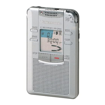 PANASONIC RR-QR240 OPERATING INSTRUCTIONS MANUAL Pdf Download