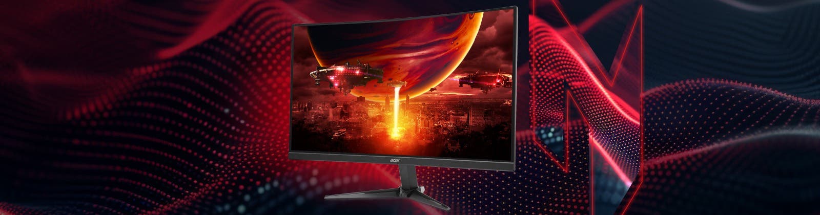 Acer Nitro 湾曲 ゲーミングモニター 27インチ WQHD VA 非光沢 240Hz