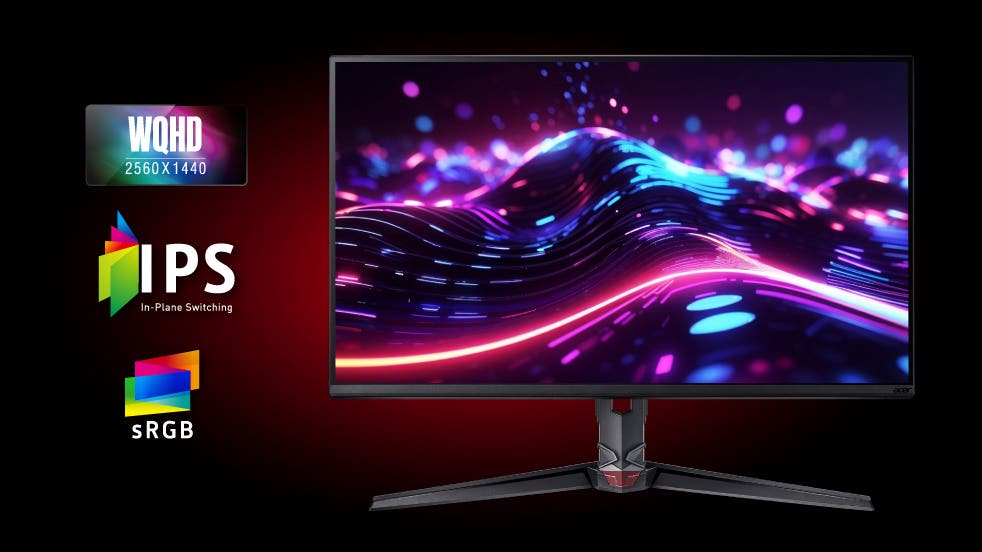 Acer Nitro 31.5インチ WQHD IPS 非光沢 エルゴスタンド 180Hz 0.5ms