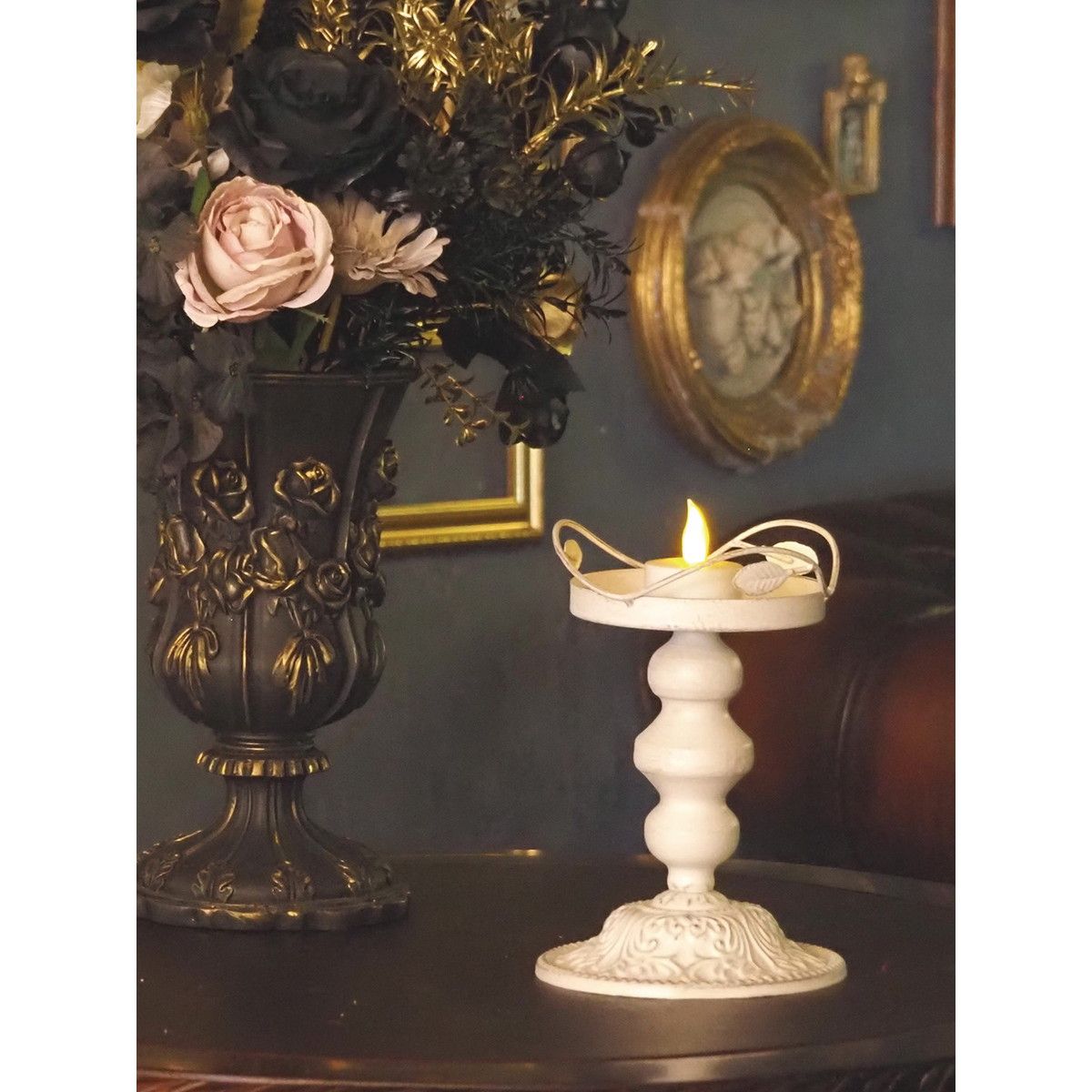 特価◎村田屋産業/メタルキャンドルスタンドL/6254 - 花材通販はなどん