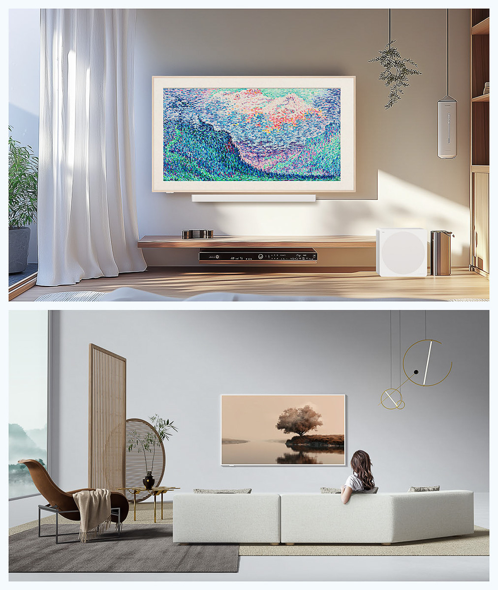 厚さ約3cm、背面フラット！ TCLの超薄テレビはまるで絵画のような存在