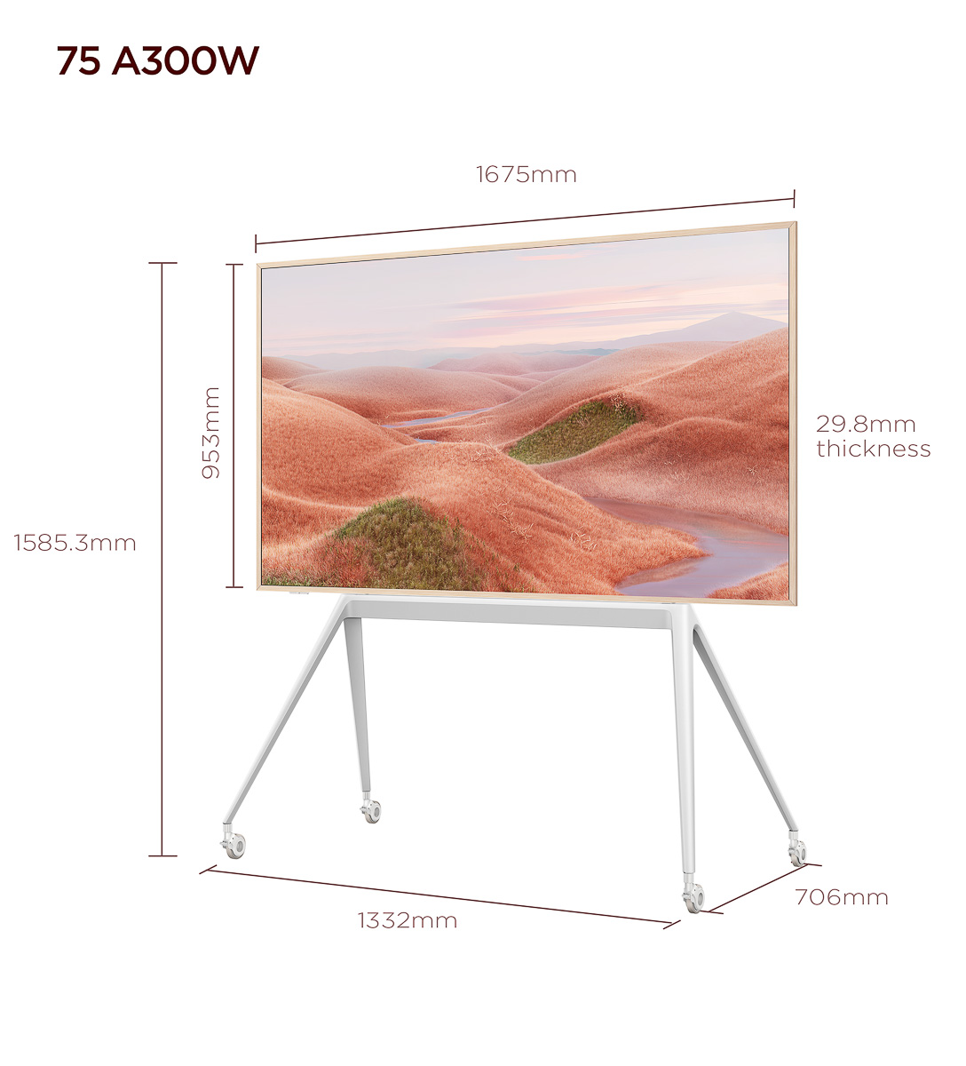 厚さ約3cm、背面フラット！ TCLの超薄テレビはまるで絵画のような存在