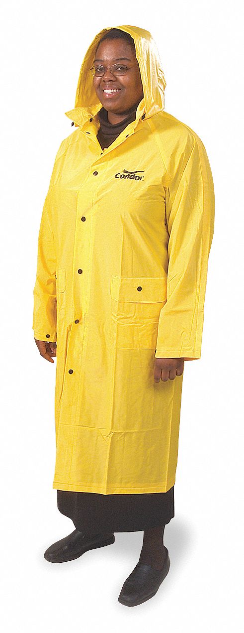 CONDOR, Rain Coat, 2XL, Rain Coat with Detachable Hood - 6AT78