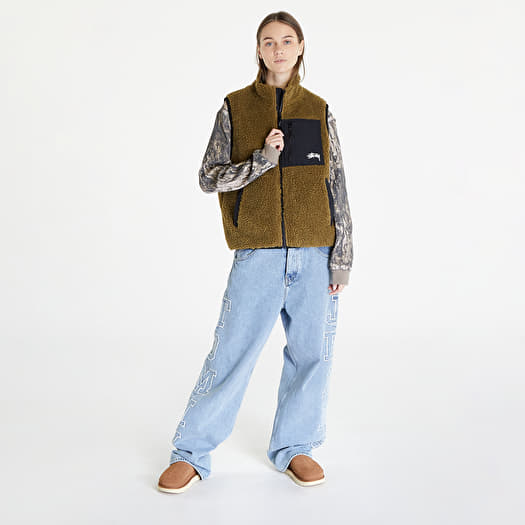 Westen Stüssy Sherpa Reversible Vest UNISEX Olive (118528 olive